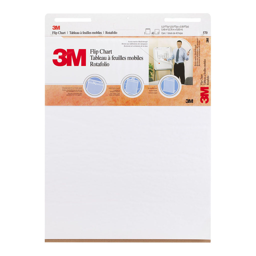 3M Flip Chart 570 White 635 x 762mm