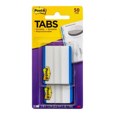 Post-it Durable Tabs 686-50BL Blue 50x38mm Pkt/50