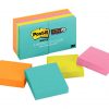 Post-it Super Sticky Notes 622-8SSMIA Miami Collection 48x48mm 90 sheet pads Pkt/8