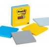 Post-it Super Sticky Lined Notes 675-4SSNY New York 101x101mm 90 sheet pads Pkt/4