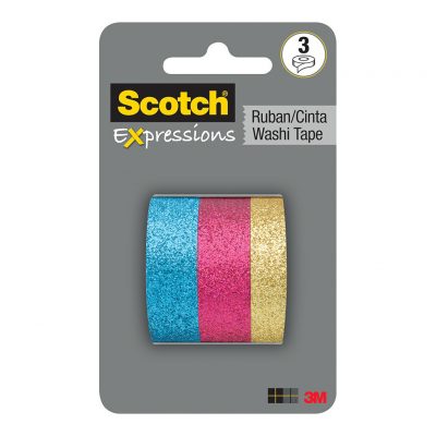 Scotch Expressions Washi Tape C1017-3-P2 15mm x 5m Multi Pack/3