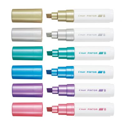 Pilot Pintor Marker Broad Asstd. Metallic 6Pk
