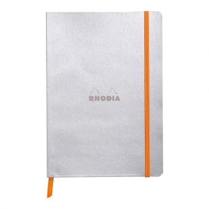 Rhodiarama Softcover Notebook A5 Lined Silver