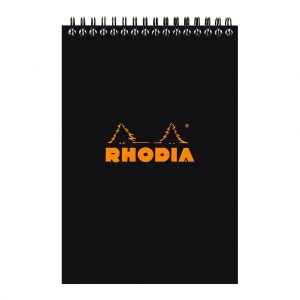 Rhodia Classic Notepad Spiral A5 Lined Black