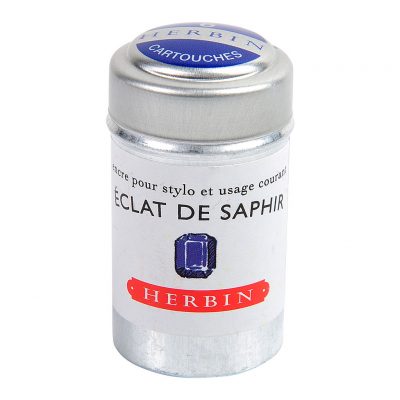 Herbin Writing Ink Cartridge Tin of 6 Eclat de Saphir