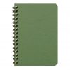 Age Bag Spiral Notebook Pocket Lined Green
