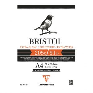 Clairefontaine Bristol Pad A4 205g 20sh
