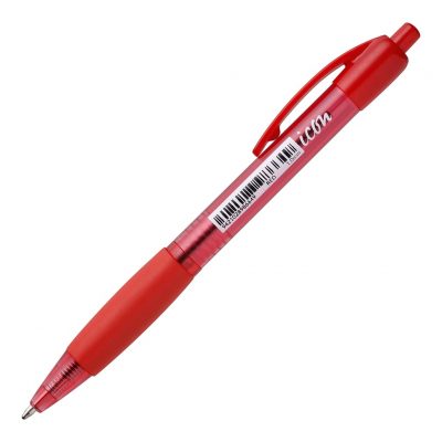 Icon Ballpoint Retractable Pen with Grip Medium Red