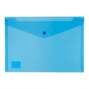 Icon PP Document Wallet A4 Button Closure Blue