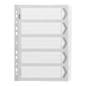 Icon Cardboard Dividers with Reinforced Tabs 5 Tab White