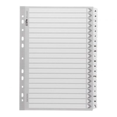 Icon Cardboard Indices with Reinforced Tabs A-Z White