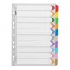 Icon Cardboard Dividers with Reinforced Tabs 10 Tab Coloured