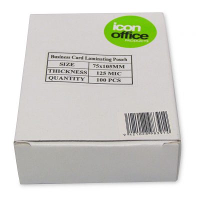 Icon Laminating Pouches ID Card Gloss 125mic Pack 100