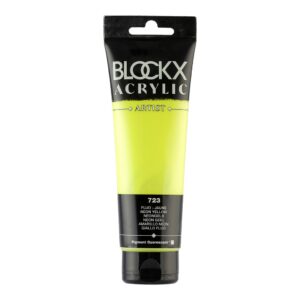 BLOCKX Acrylic Tube Fluro Yellow 120ml