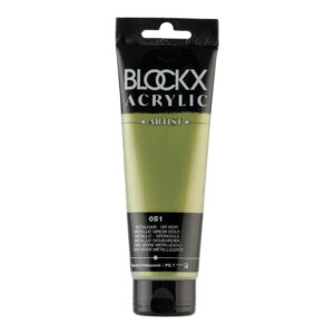 BLOCKX Acrylic Tube Metallic Green Gold 120ml