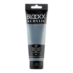 BLOCKX Acrylic Tube Metallic Steel 120ml