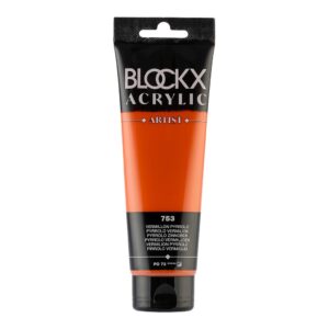 BLOCKX Acrylic Tube Vermilion Pyrrolo 120ml