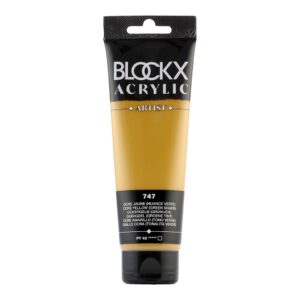 BLOCKX Acrylic Tube Yellow Ochre (Green Shade) 120ml