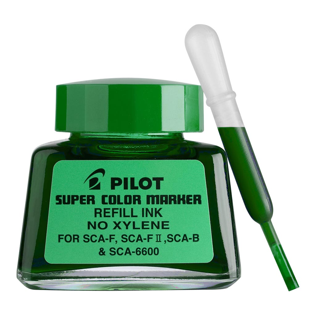 Pilot Super Colour Permanent Marker Green 30ml Refill (SCA-RF-G) - Image 2