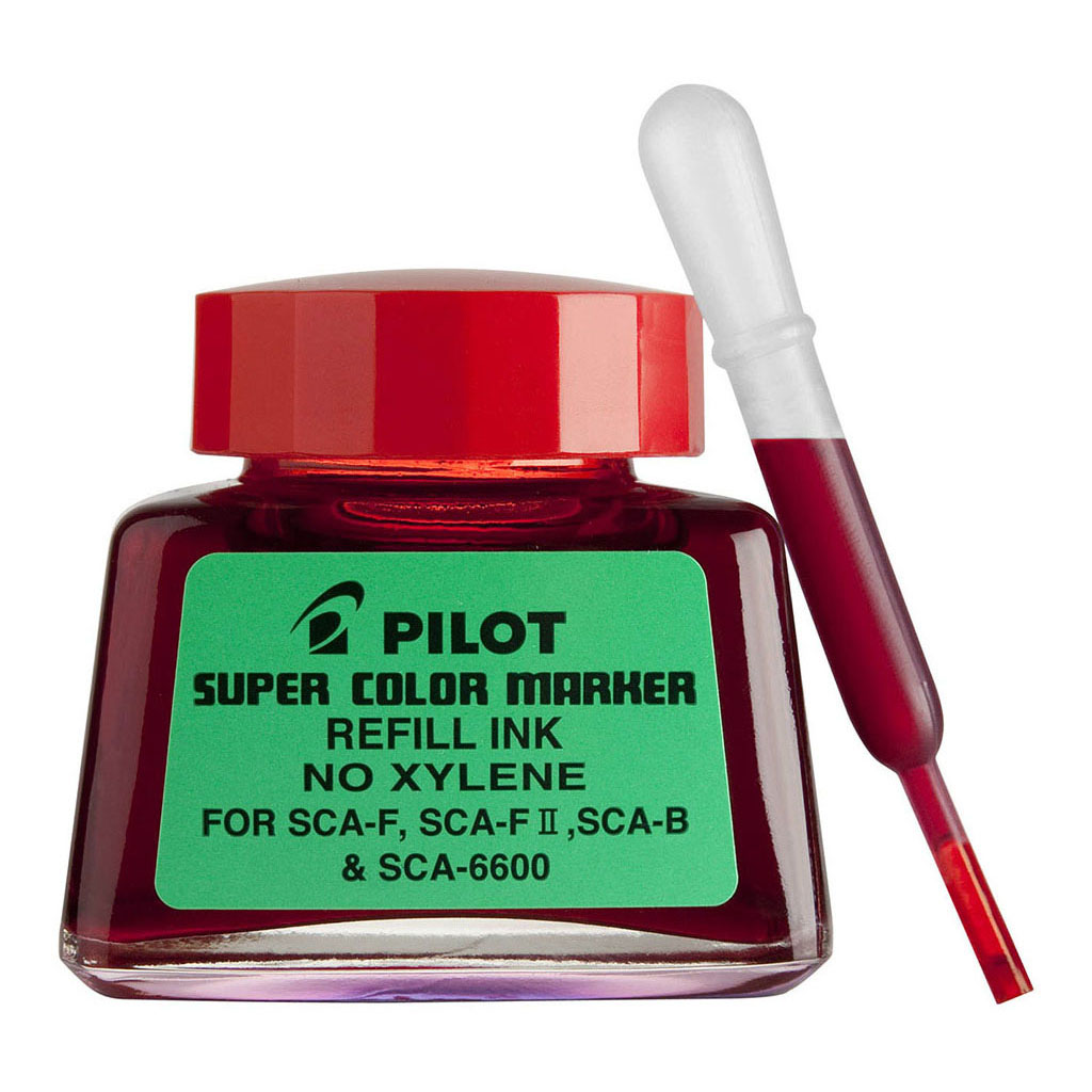 Pilot Super Colour Permanent Marker Red 30ml Refill (SCA-RF-R) - Image 2